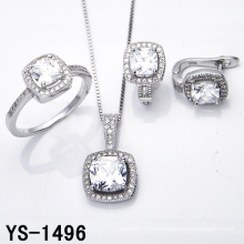 Diamond Jewelry 925 Silver Micro Pave Setting CZ Set.